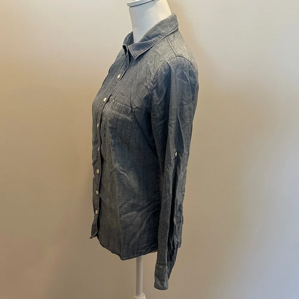 J. Crew Casual Blue Button Down Shirt - Picture 9 of 12